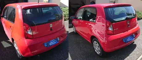 Nettoyage de voiture avant et après intervention
