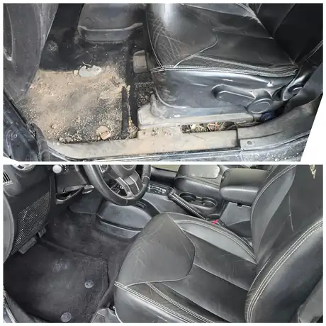 Comparaison avant et après un lavage à la main