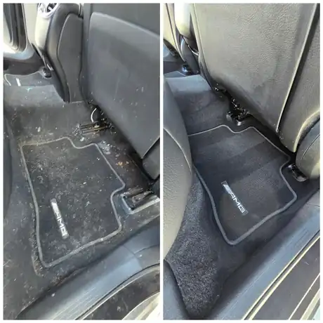 Nettoyage de voiture avant et après intervention