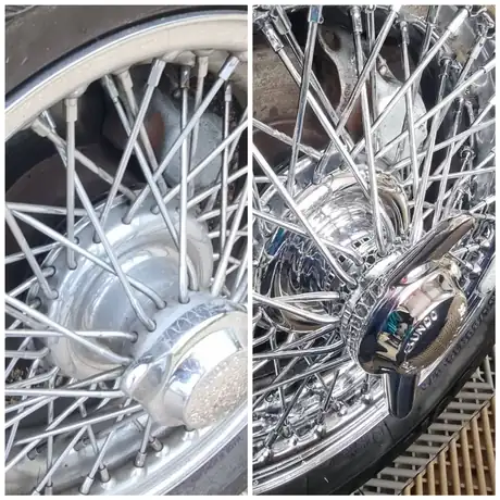 Avant / après d'un nettoyage réalisé à domicile par Dôme Auto Clean