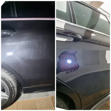 Comparaison avant et après un lavage à la main