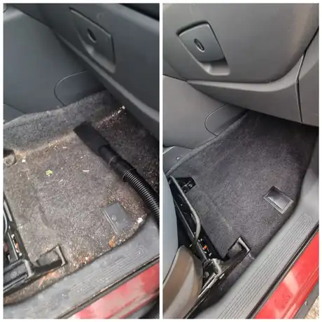 Comparaison avant et après un lavage à la main