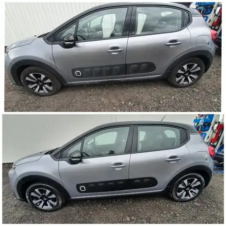 Nettoyage de voiture avant et après intervention