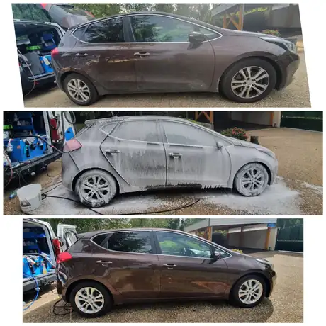 Résultat d'un nettoyage auto, état d'origine et état final