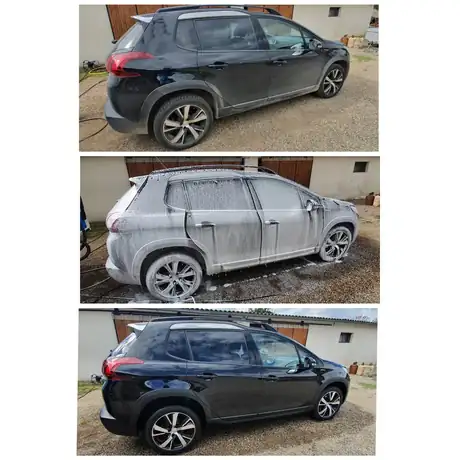 Nettoyage de voiture avant et après intervention
