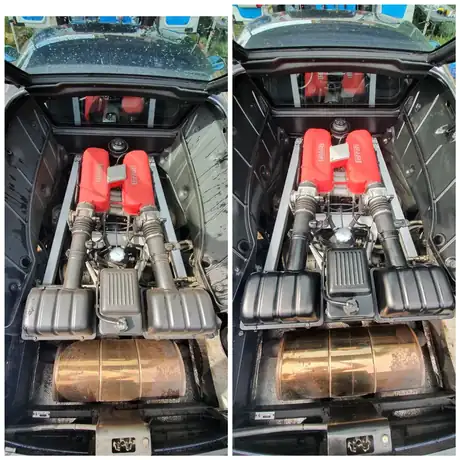 Comparaison avant et après un lavage à la main