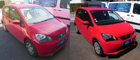 Nettoyage de voiture avant et après intervention